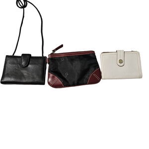 Lot Of 3 Womens Wallets Multi-Color Different Designers